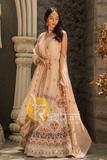 Beige color heavy embroidered georgette lehenga choli set