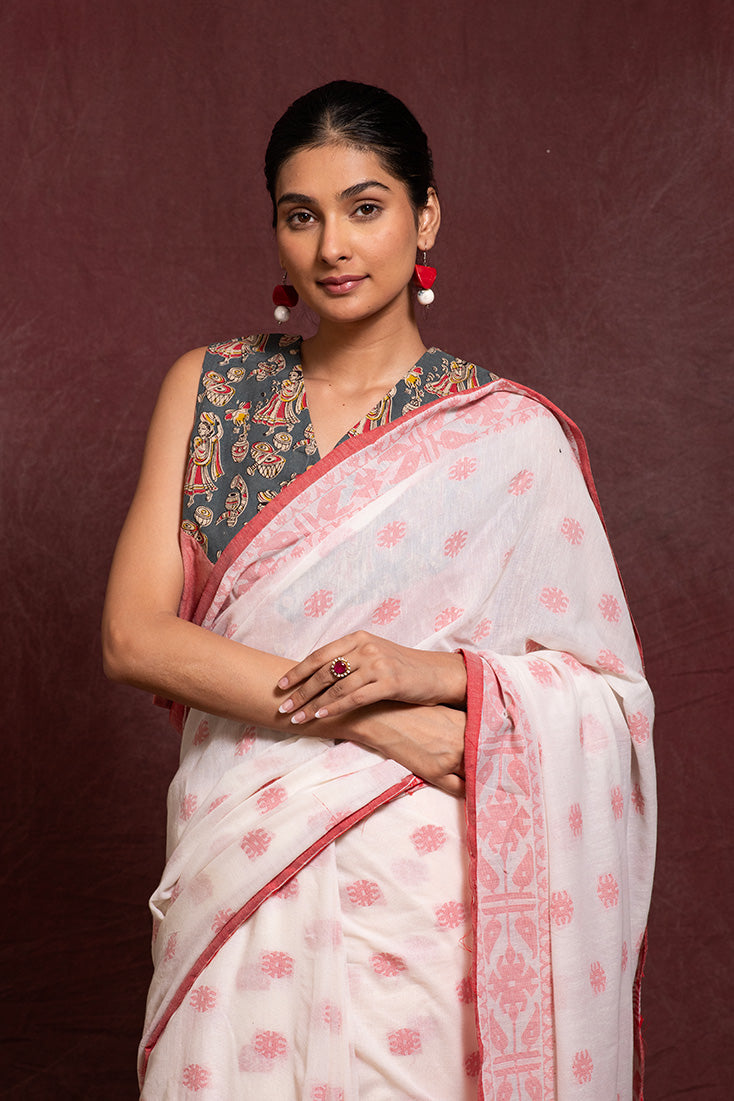 VERSATILE COTTON BLOUSE WITH MIX OF PRINTS AND PATTERNS