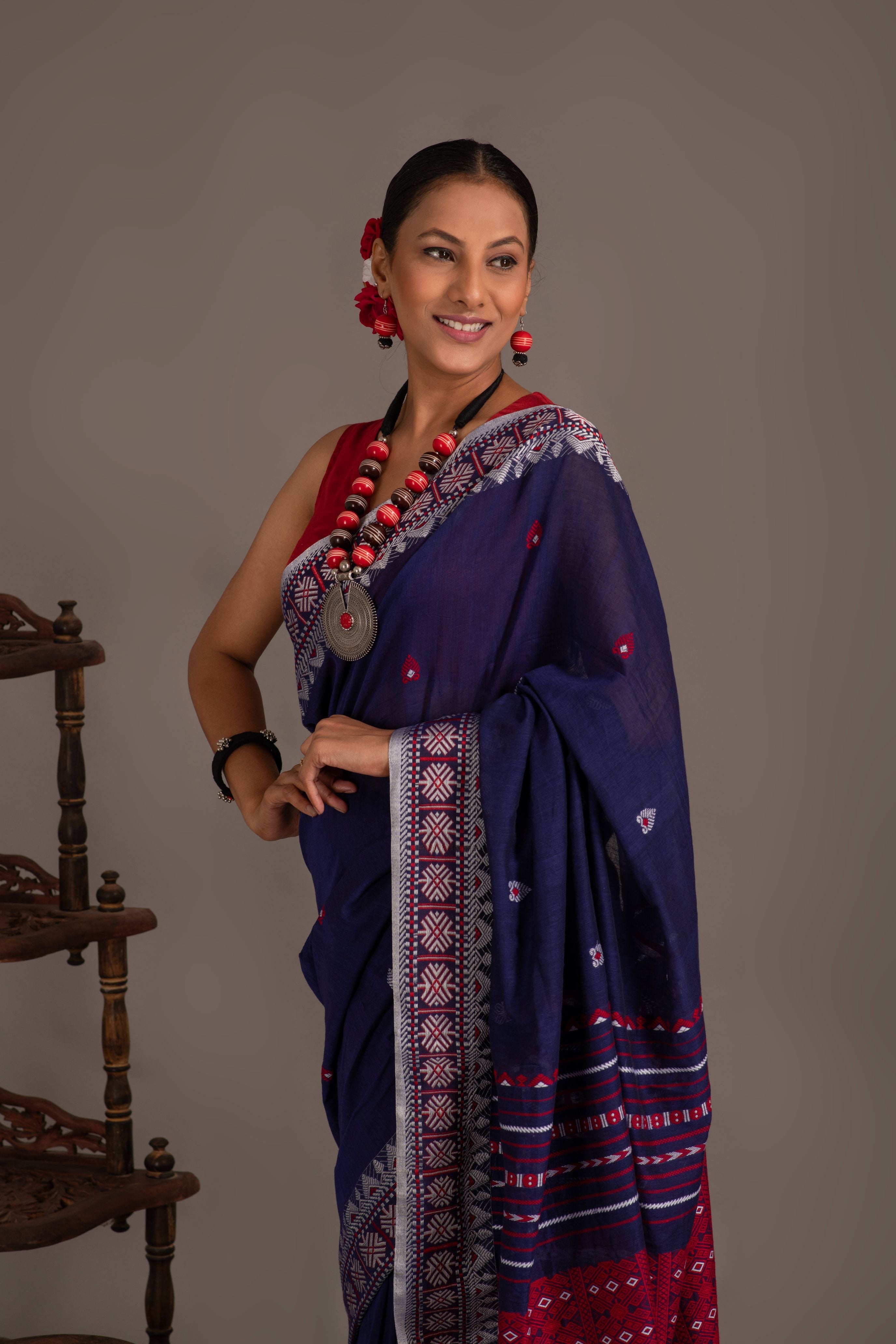 Assam khadi  weave handloom sarees with blouse