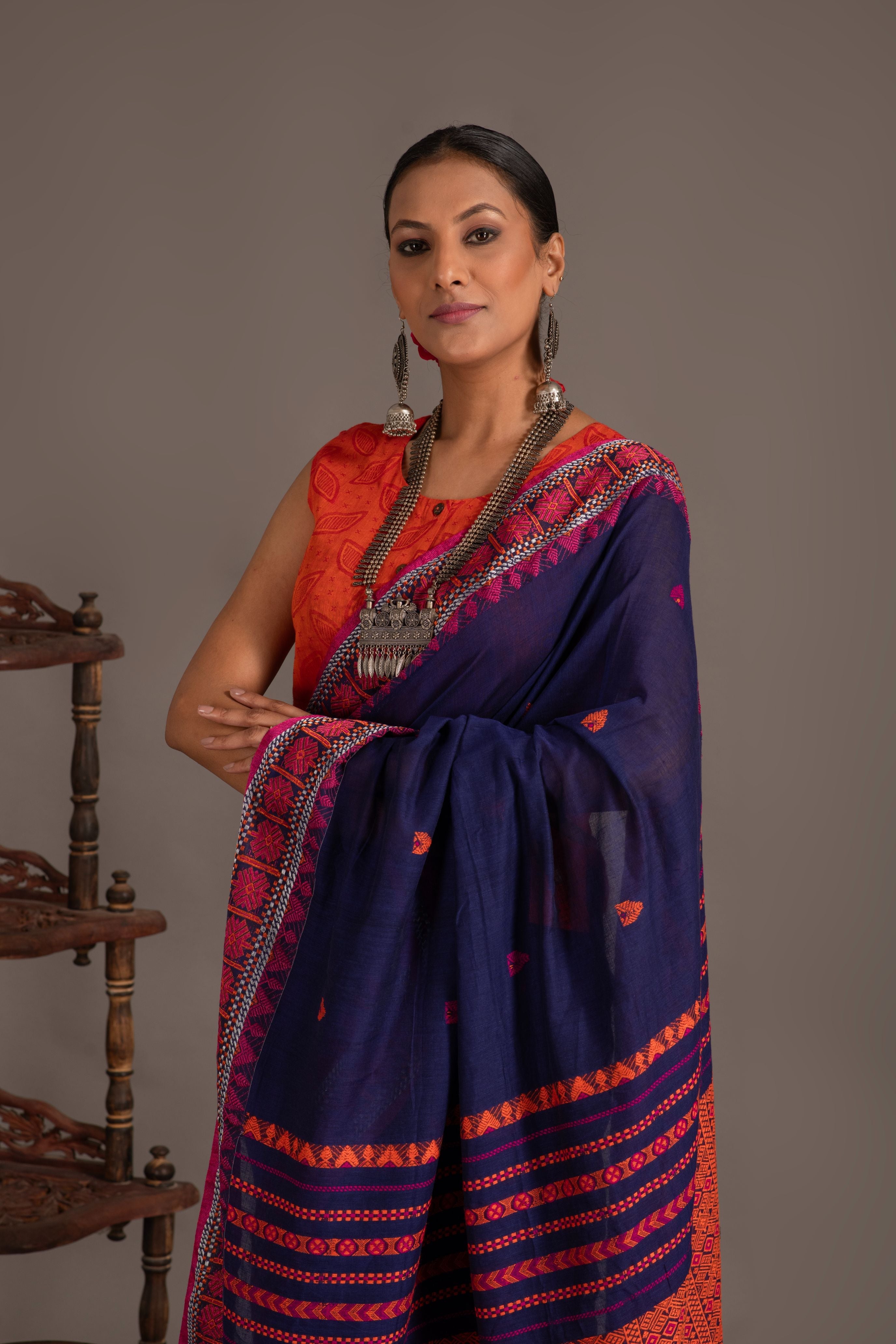 Assam khadi  weave handloom sarees with blouse