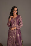 Bhagalpuri Fabric Three Piece Dupatta Suit in Embroidered Angrakha Pattern BK4