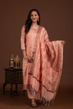 Banarasi Weave Kurta and Dupatta with Solid Colour Bottom