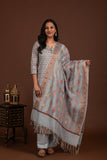 Banarasi Weave Kurta and Dupatta with Solid Colour Bottom
