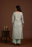 Banarasi Weave Kurta and Dupatta with Solid Colour Bottom