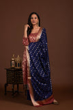 Banarasi weave kurta and dupatta with solid colour bottom