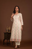 Banarasi Weave Kurta and Dupatta with Solid Colour Bottom