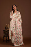 Banarasi Weave Kurta and Dupatta with Solid Colour Bottom