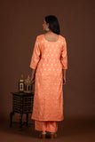 Banarasi weave kurta and dupatta with solid colour bottom
