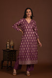 Banarasi Weave Kurta and Dupatta with Solid Colour Bottom