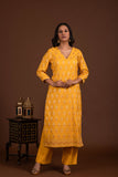 Banarasi Weave Kurta and Dupatta with Solid Colour Bottom