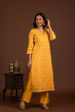 Banarasi Weave Kurta and Dupatta with Solid Colour Bottom