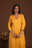 Banarasi Weave Kurta and Dupatta with Solid Colour Bottom