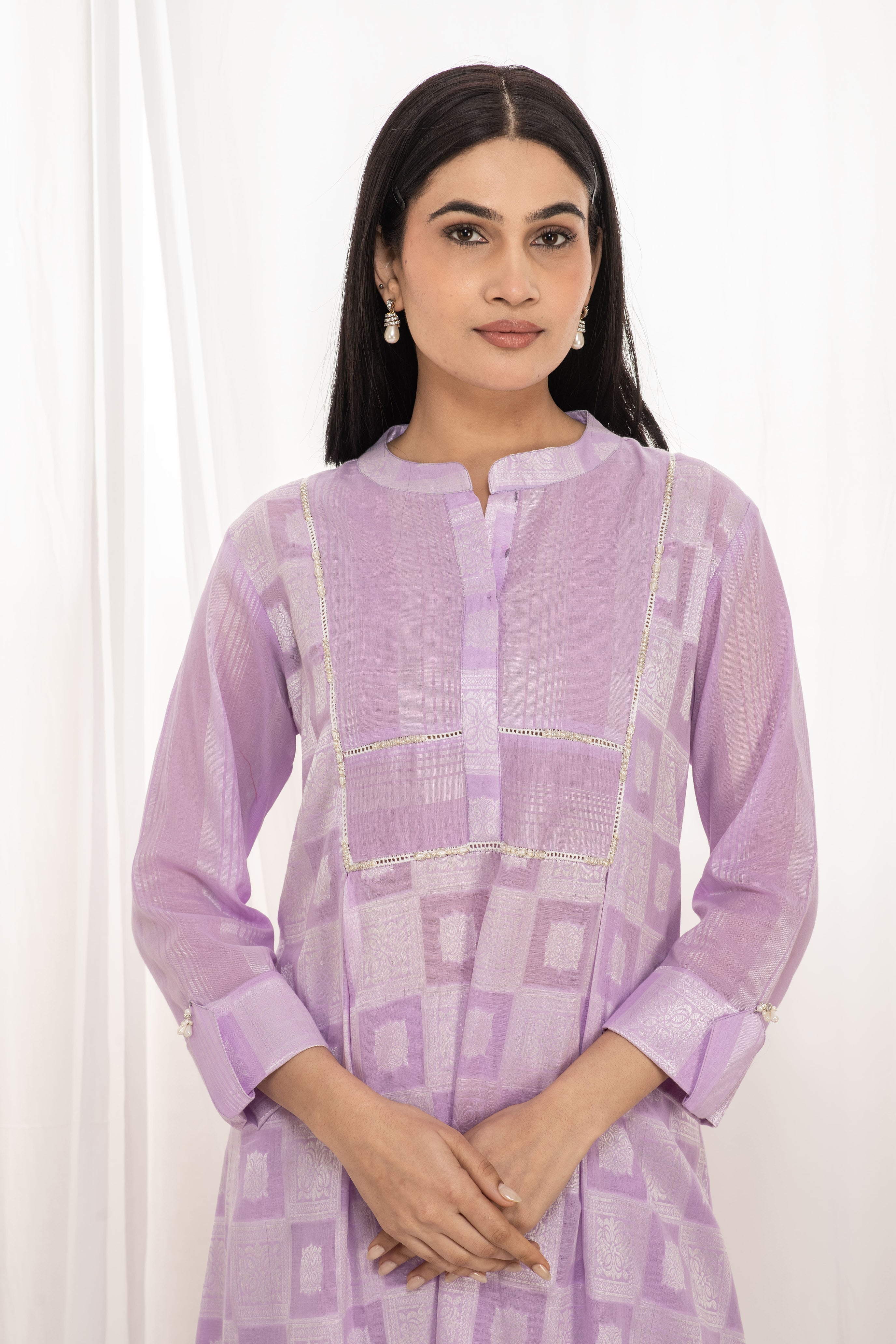 Premium quality pure cotton kurta set with matching bottom