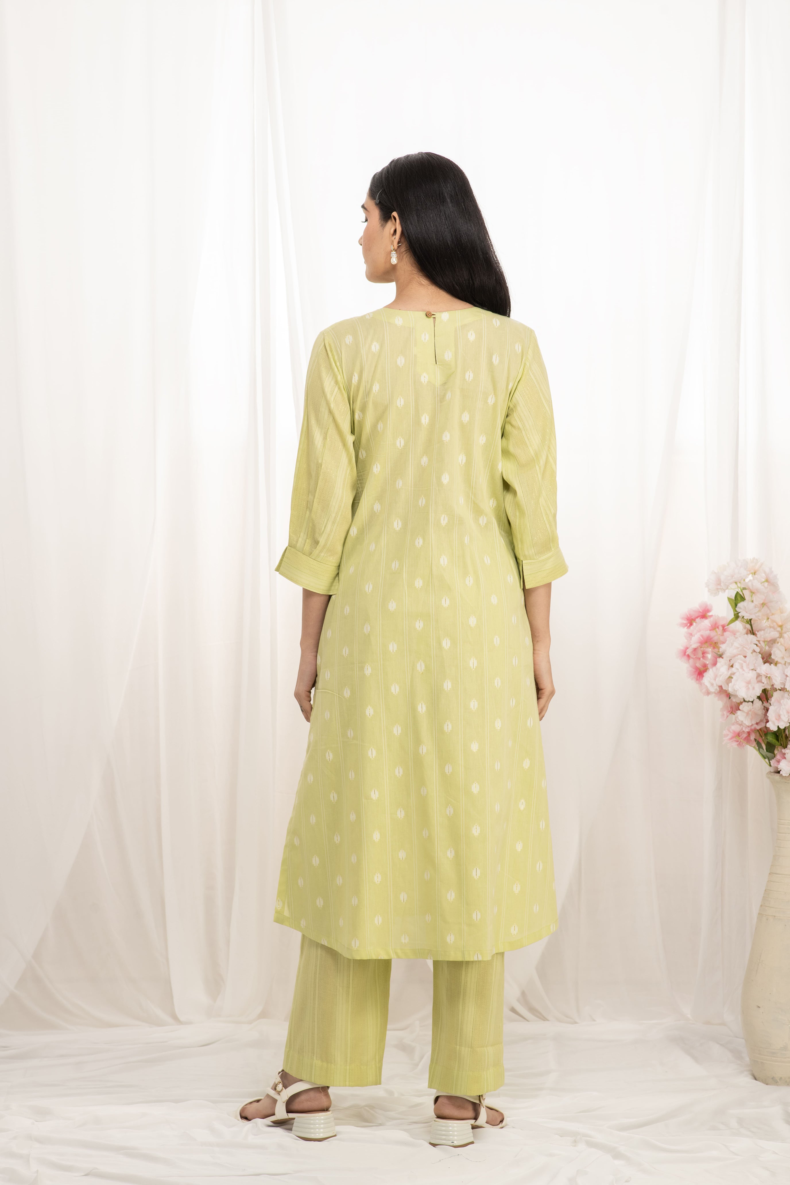 Premium quality pure cotton kurta set with matching bottom