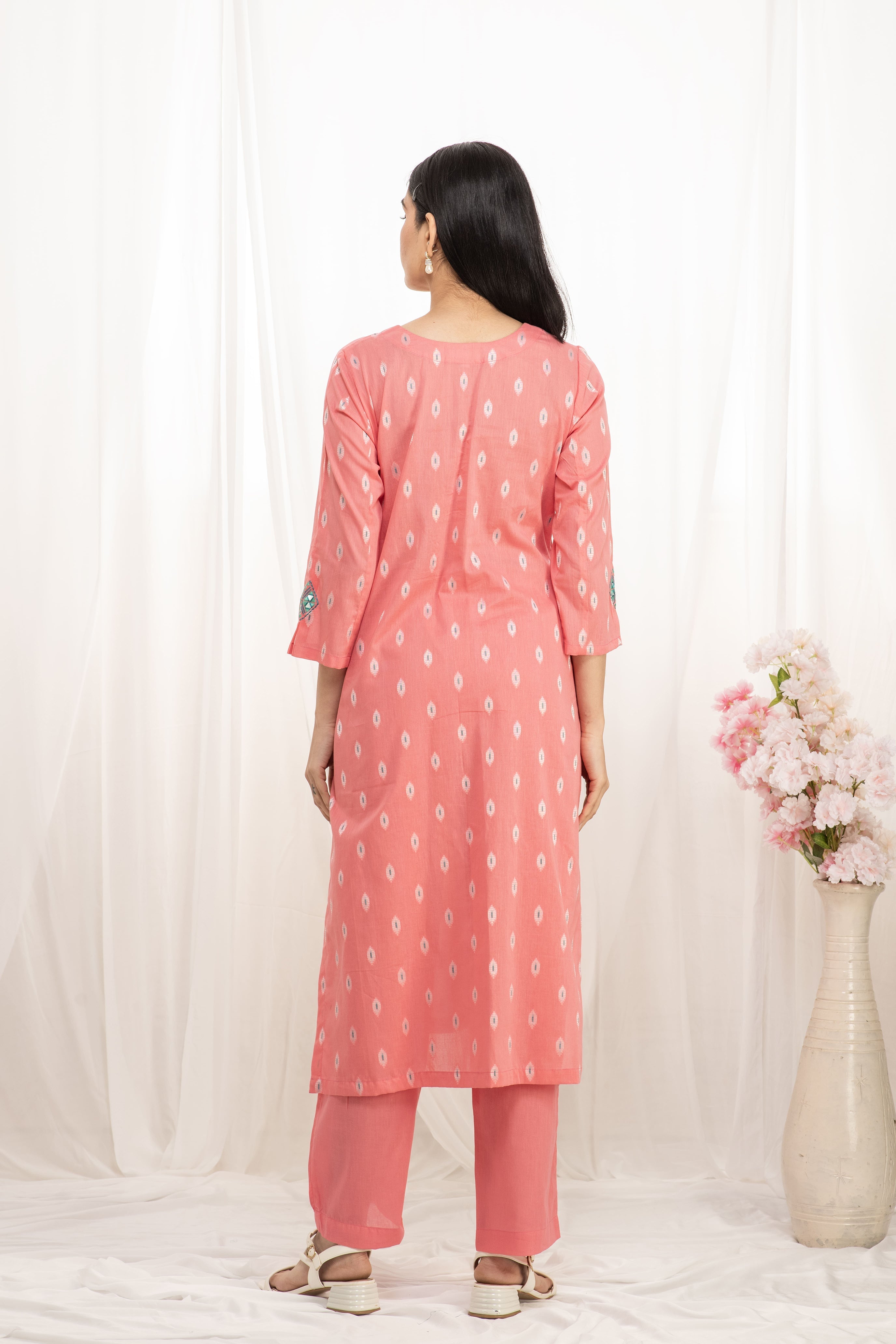 Premium quality pure cotton kurta set with matching bottom