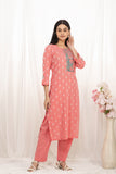 Premium quality pure cotton kurta set with matching bottom