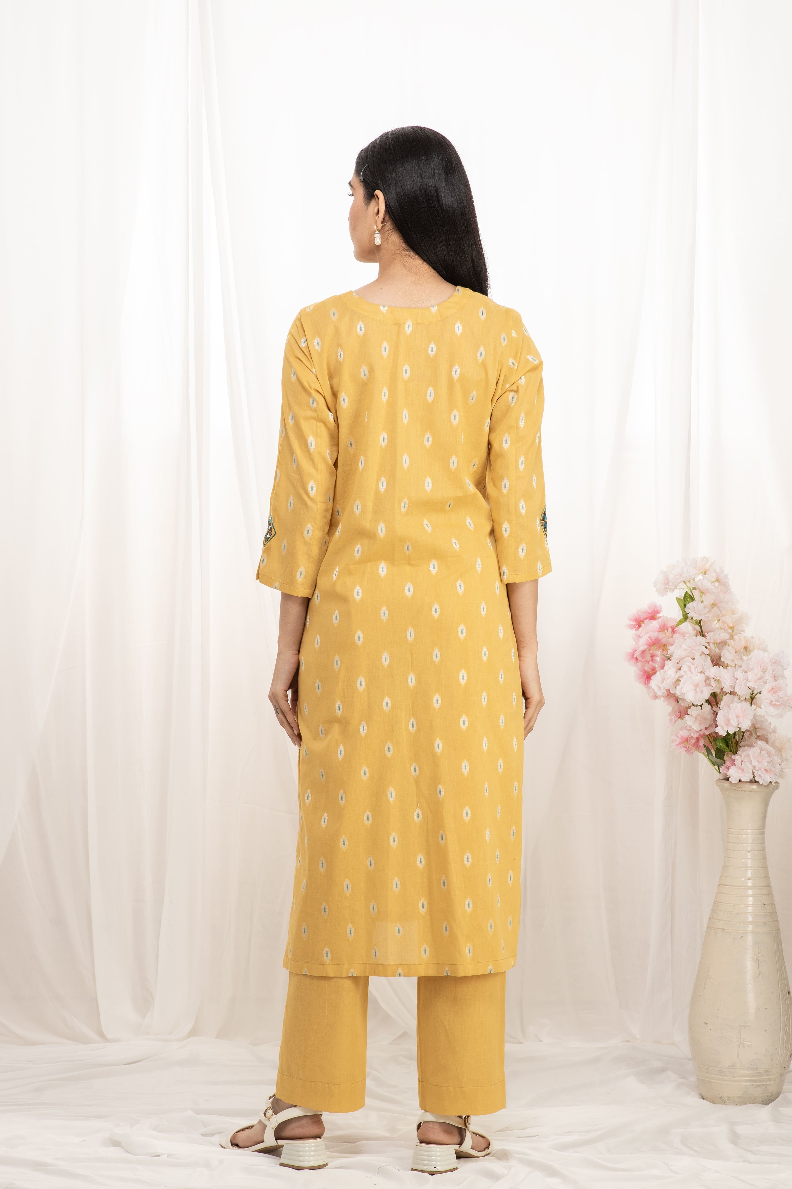 Premium quality pure cotton kurta set with matching bottom