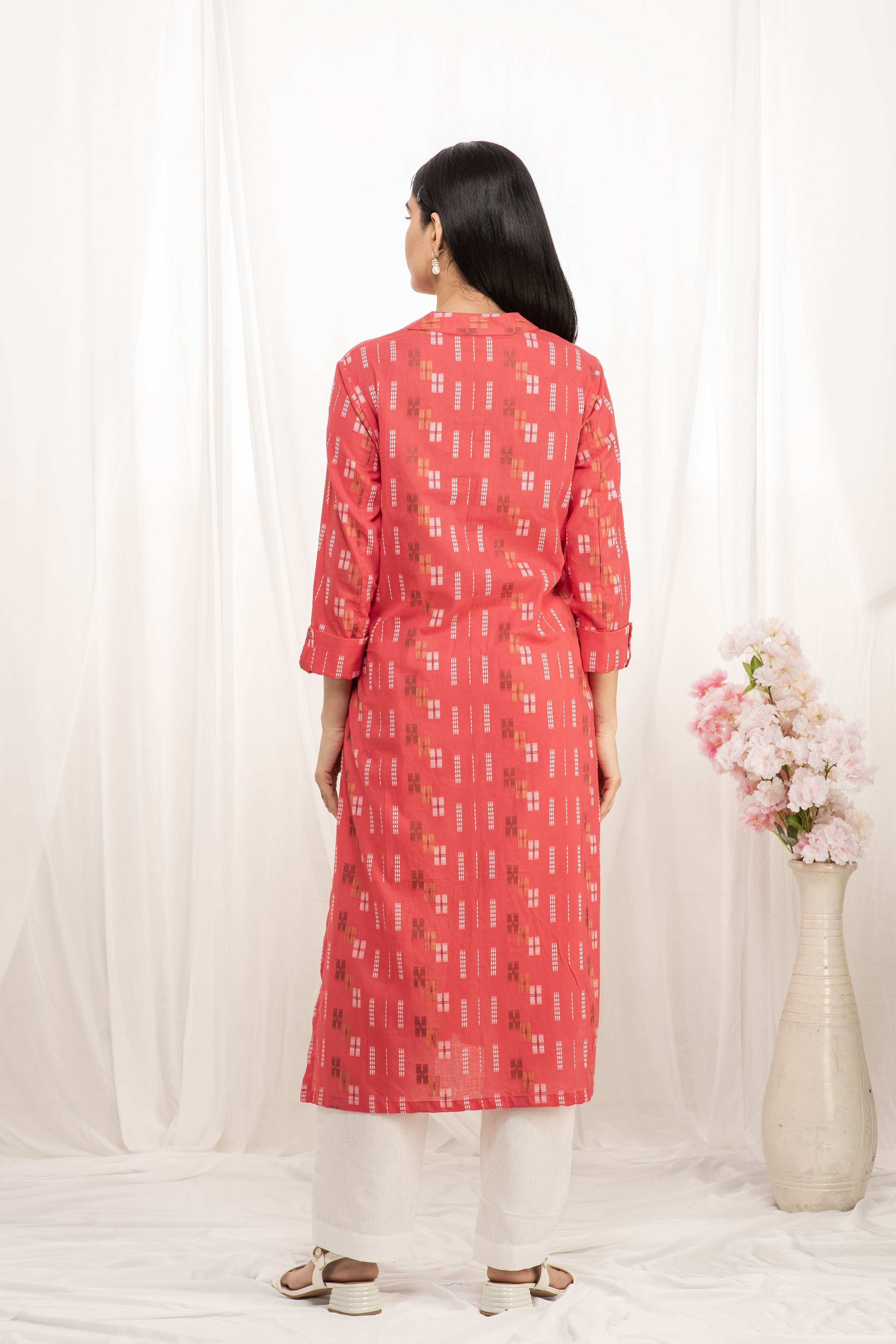Premium quality pure cotton kurta set with matching bottom