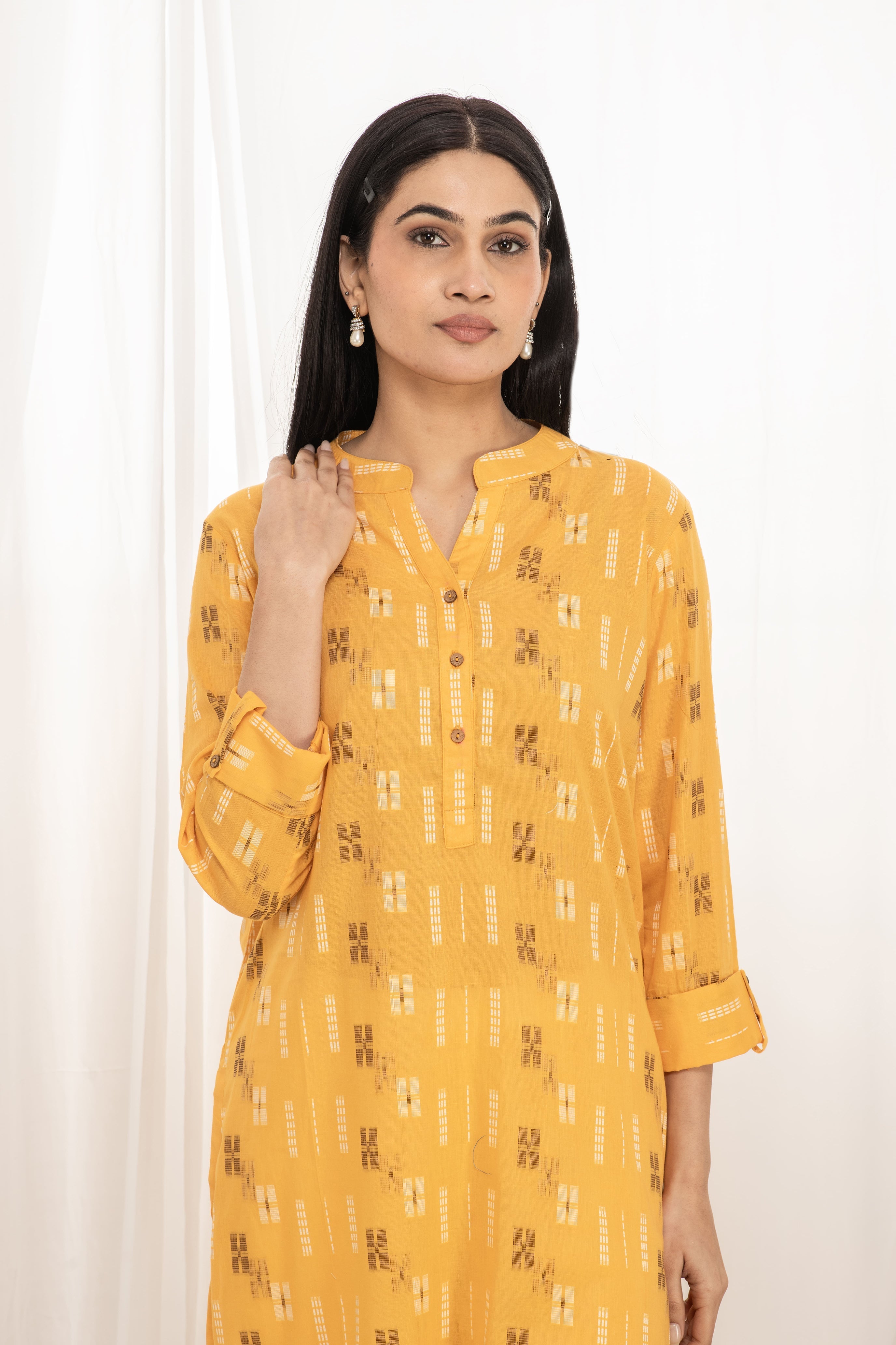 Premium quality pure cotton kurta set with matching bottom