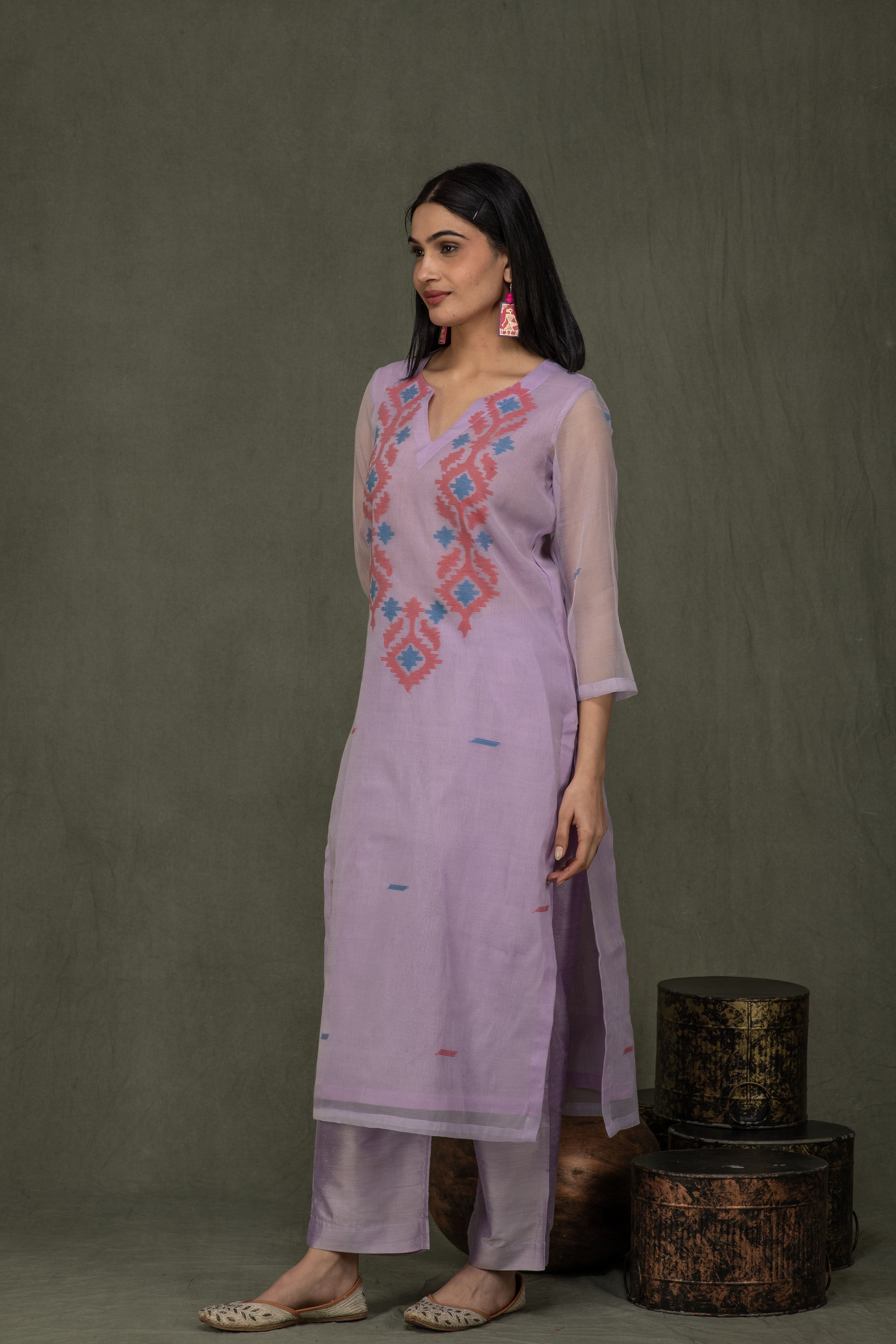 Fine Jamdani Pristine Dupatta Suits AM 23