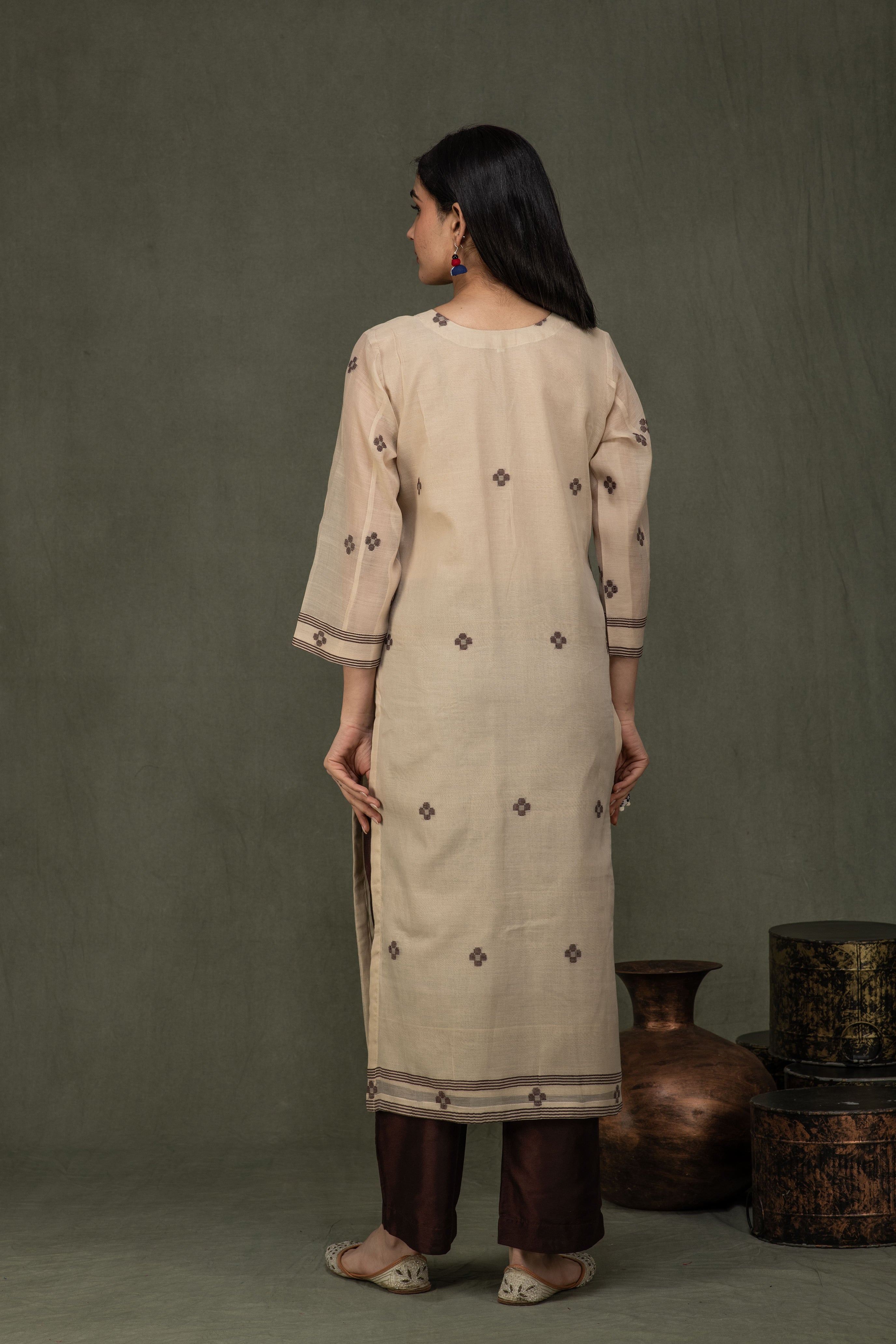Fine Jamdani Pristine Dupatta Suits AM 26