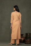 Hand Made Pure Jamdani Floral Soft and Fine Cotton Kurta with Pant and Dupatta PA 30