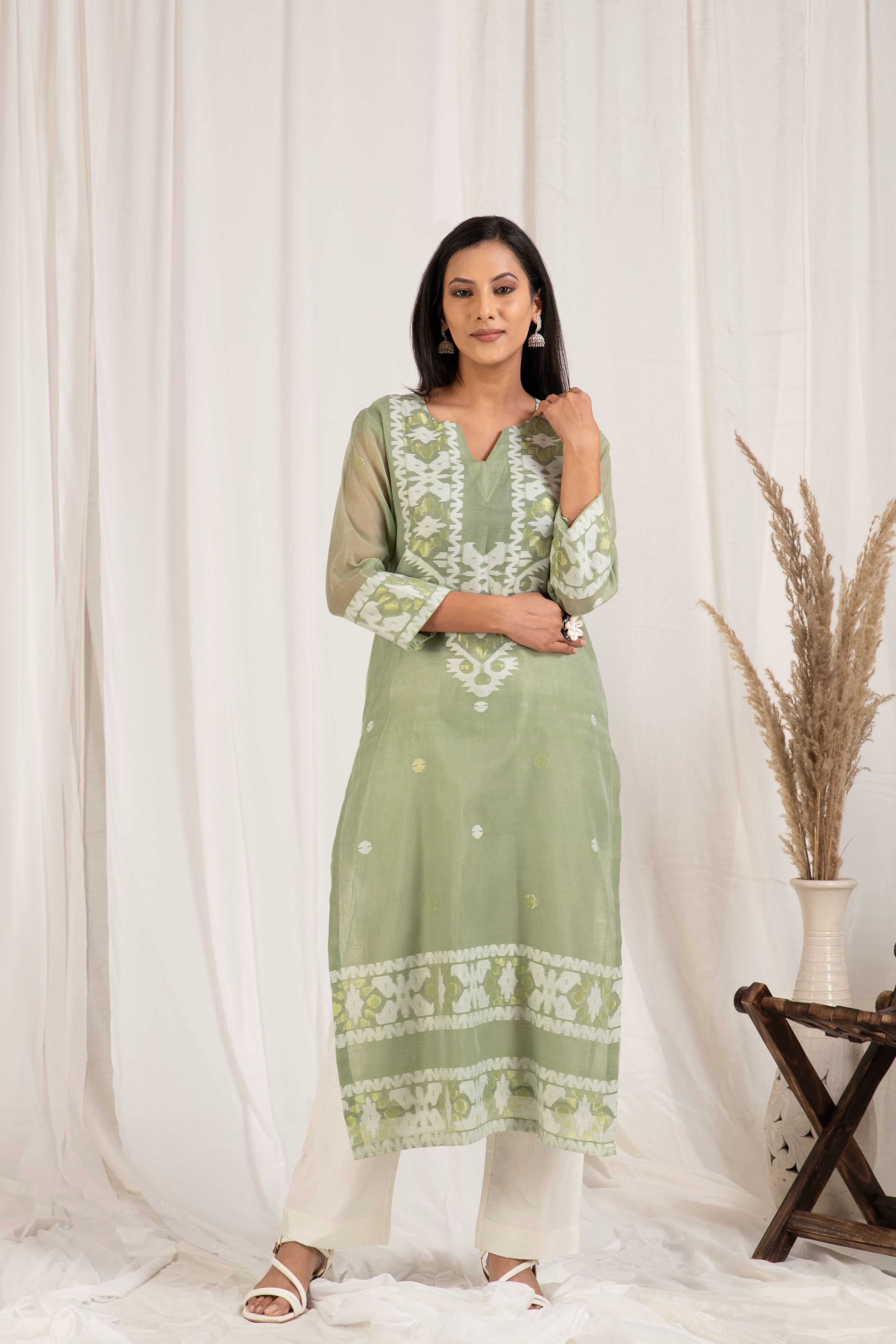 Fine jamdani classic dupatta suits JD 29