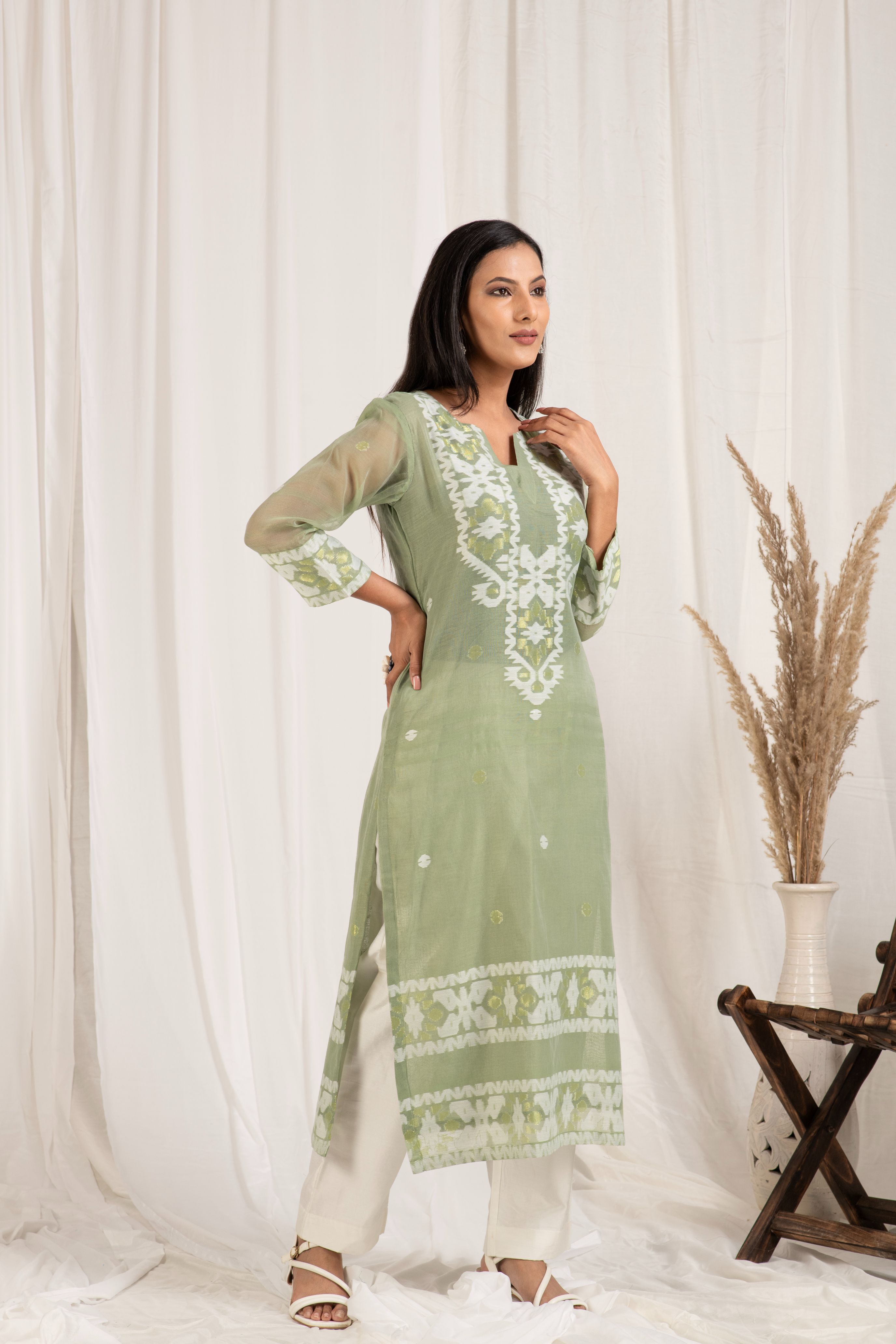 Fine jamdani classic dupatta suits JD 29