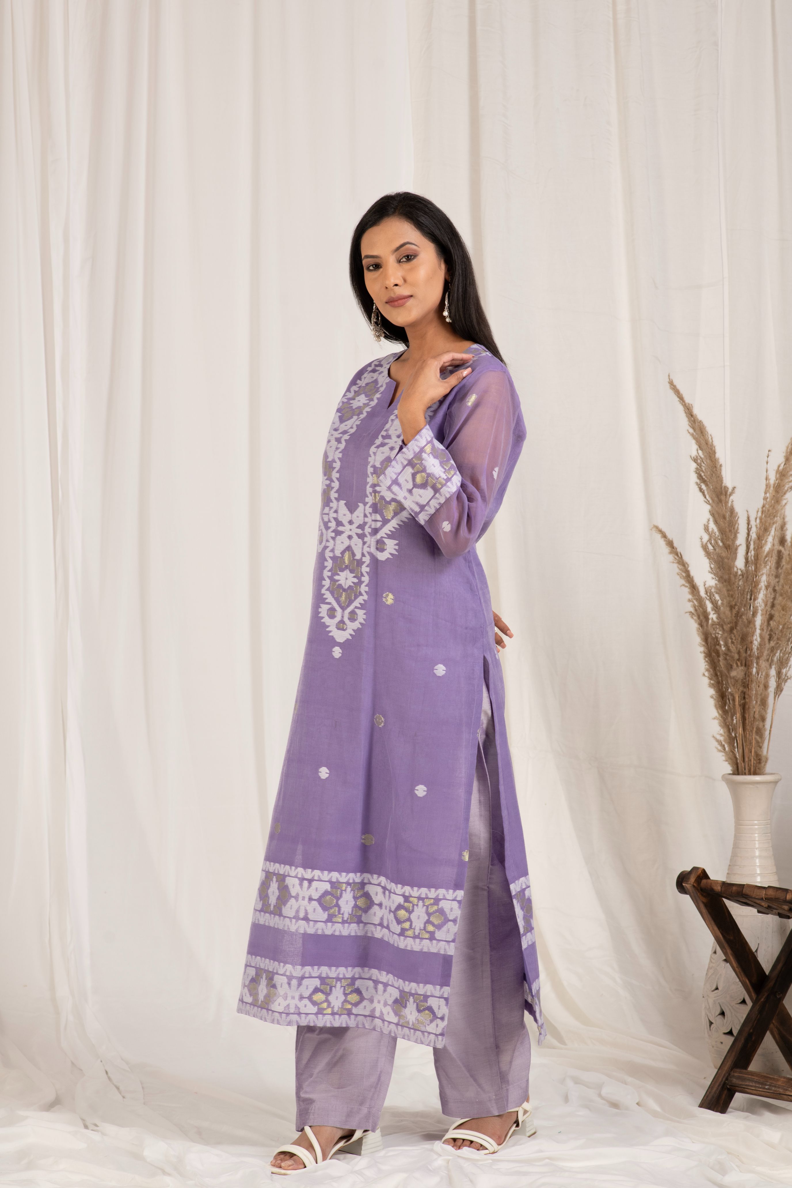 Fine Jamdani Classic Dupatta Suits JD 26