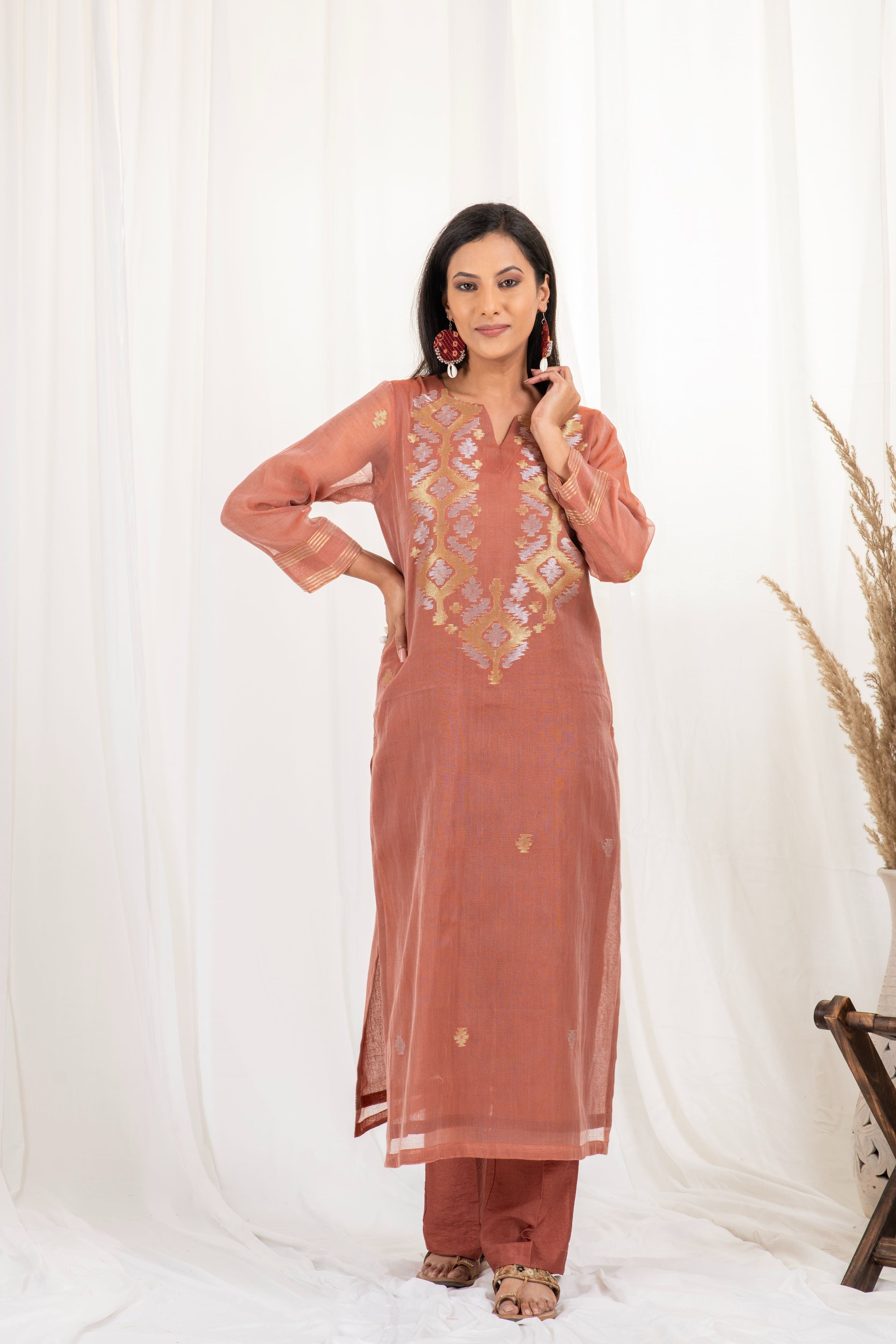 Fine Jamdani Pristine Dupatta Suits AM 17