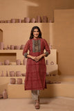 Timeless Maheshwari Dupatta Suit with Intricate Pattern and Zari Borders RKBMH13