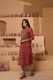 Timeless Maheshwari Dupatta Suit with Intricate Pattern and Zari Borders RKBMH13