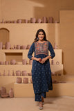 Pure Cotton Ajrakh Handblock Cotton Kurta Set AJ14