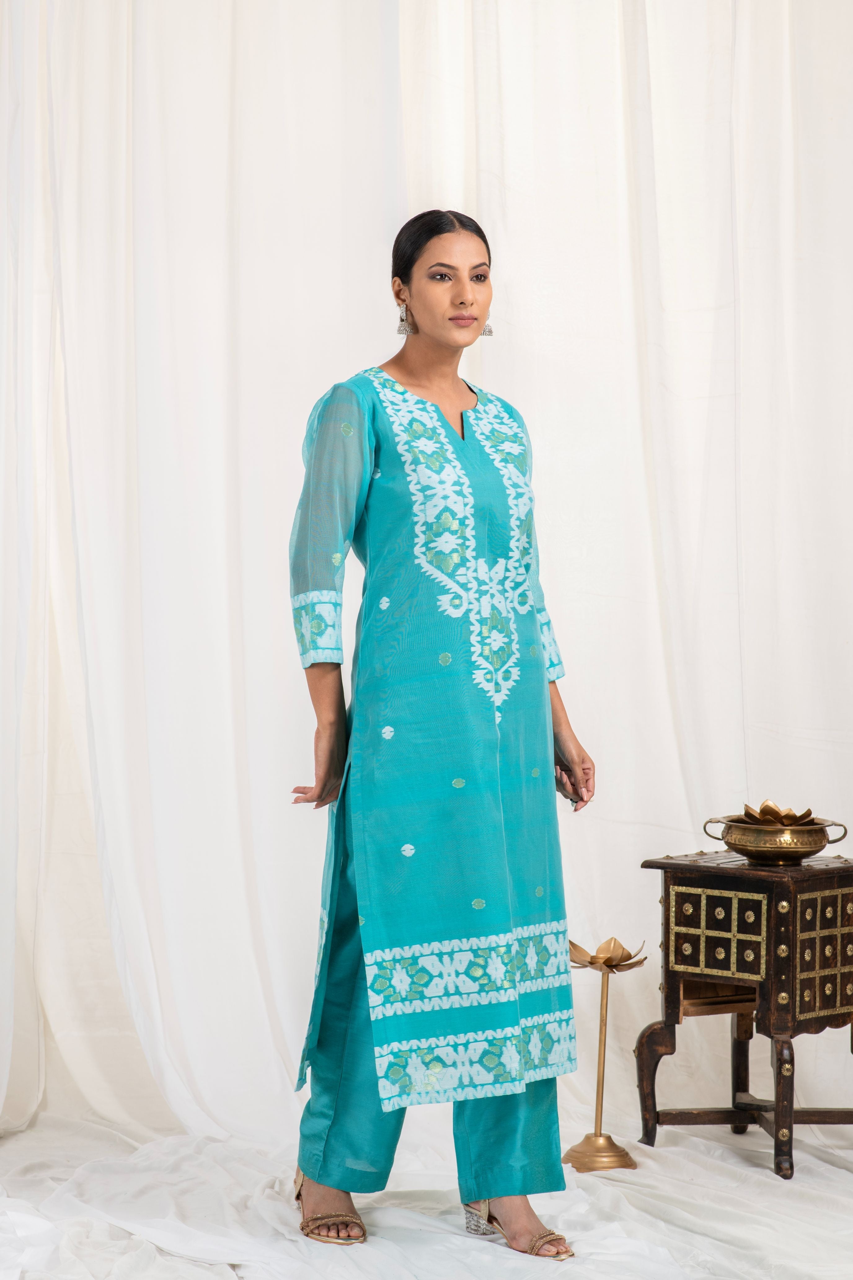 Fine Jamdani Classic Dupatta Suits JD 23