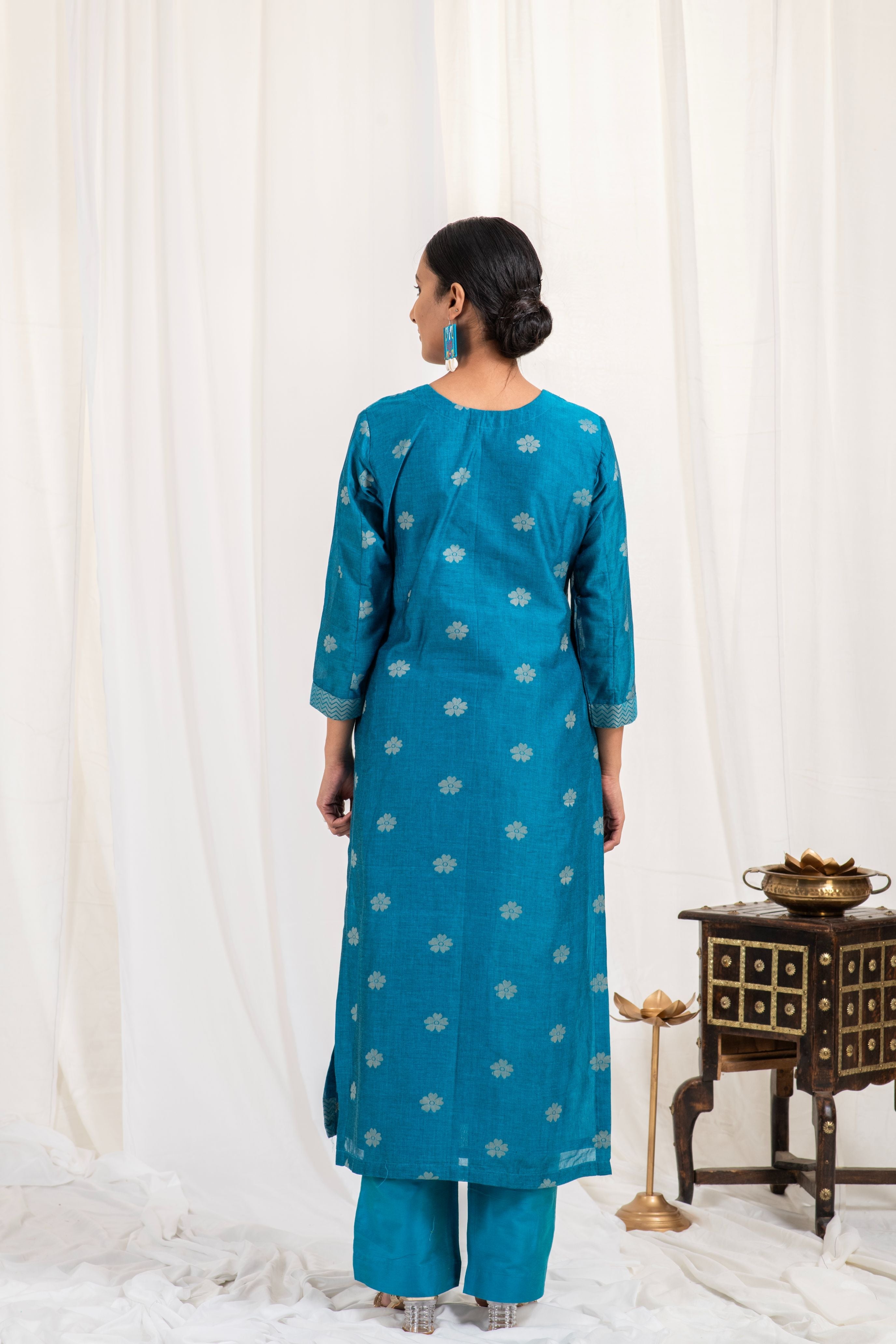 Fine Cotton Jamdani Motif Dupatta Suit SH 03