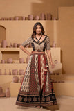 Ajrakh handblock Pure Cotton Flaired Lehnga Set AJ27