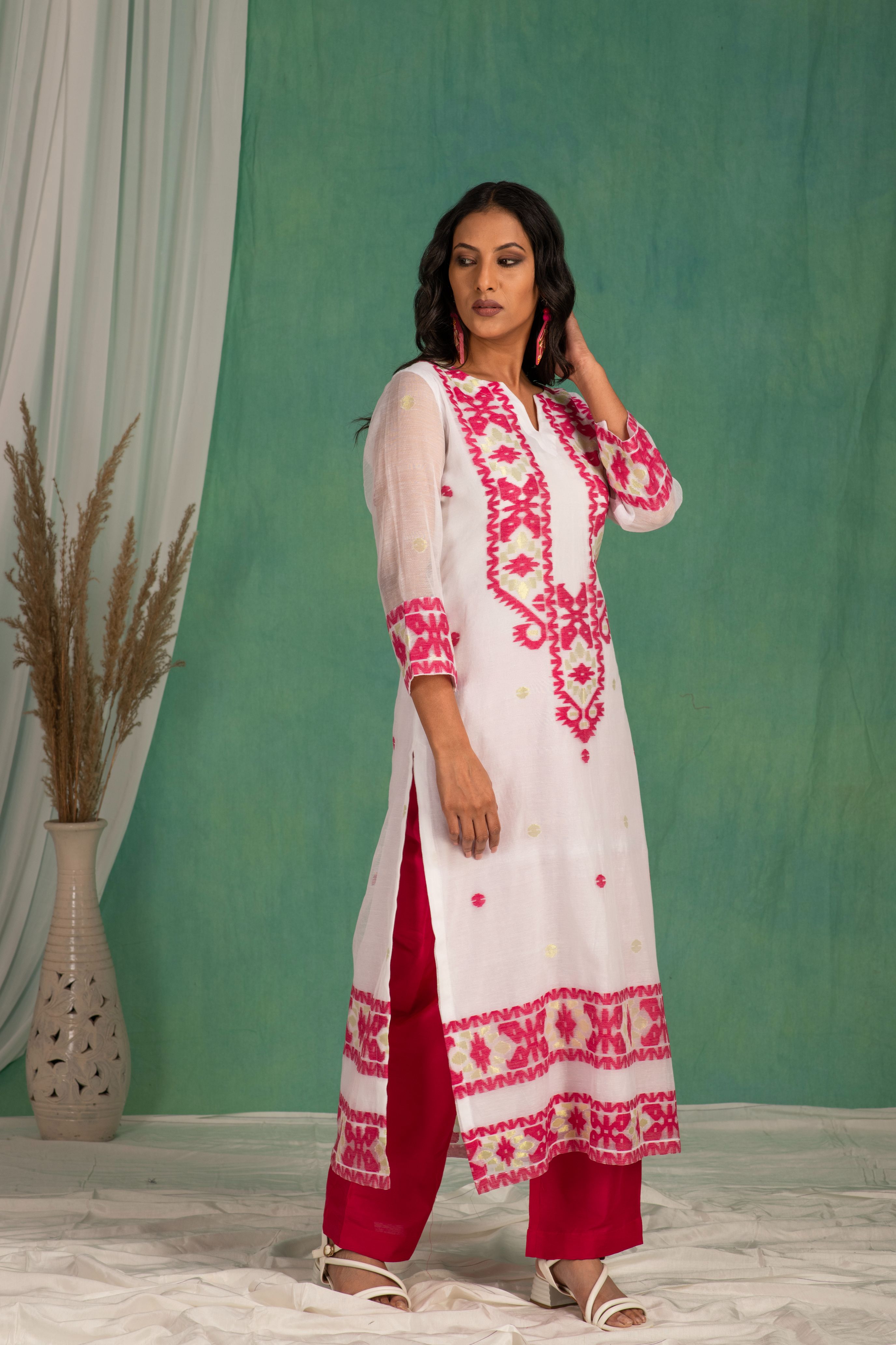 Fine Jamdani Classic Dupatta Suits JD 22