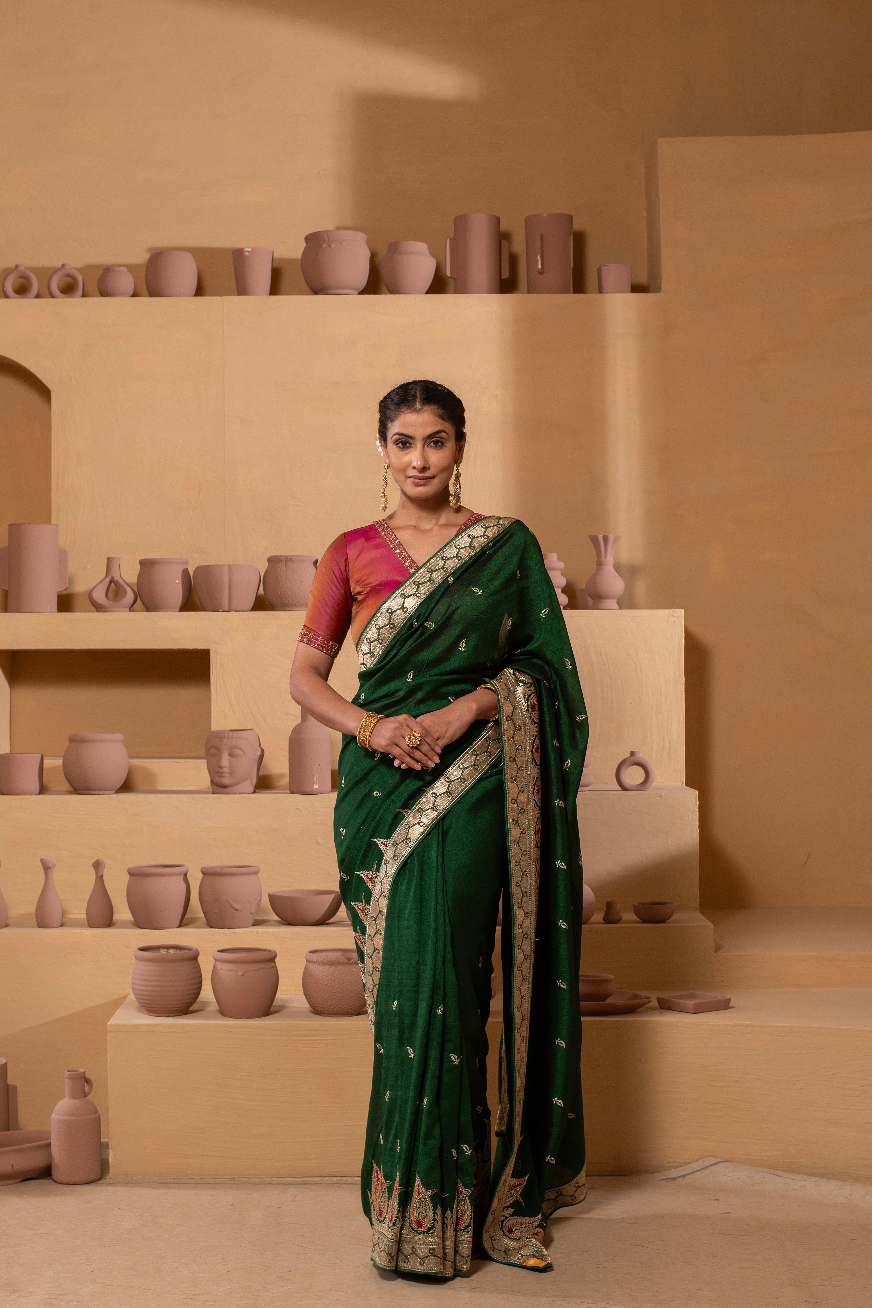 Celestial beauty saree with heavenly ethereal designs