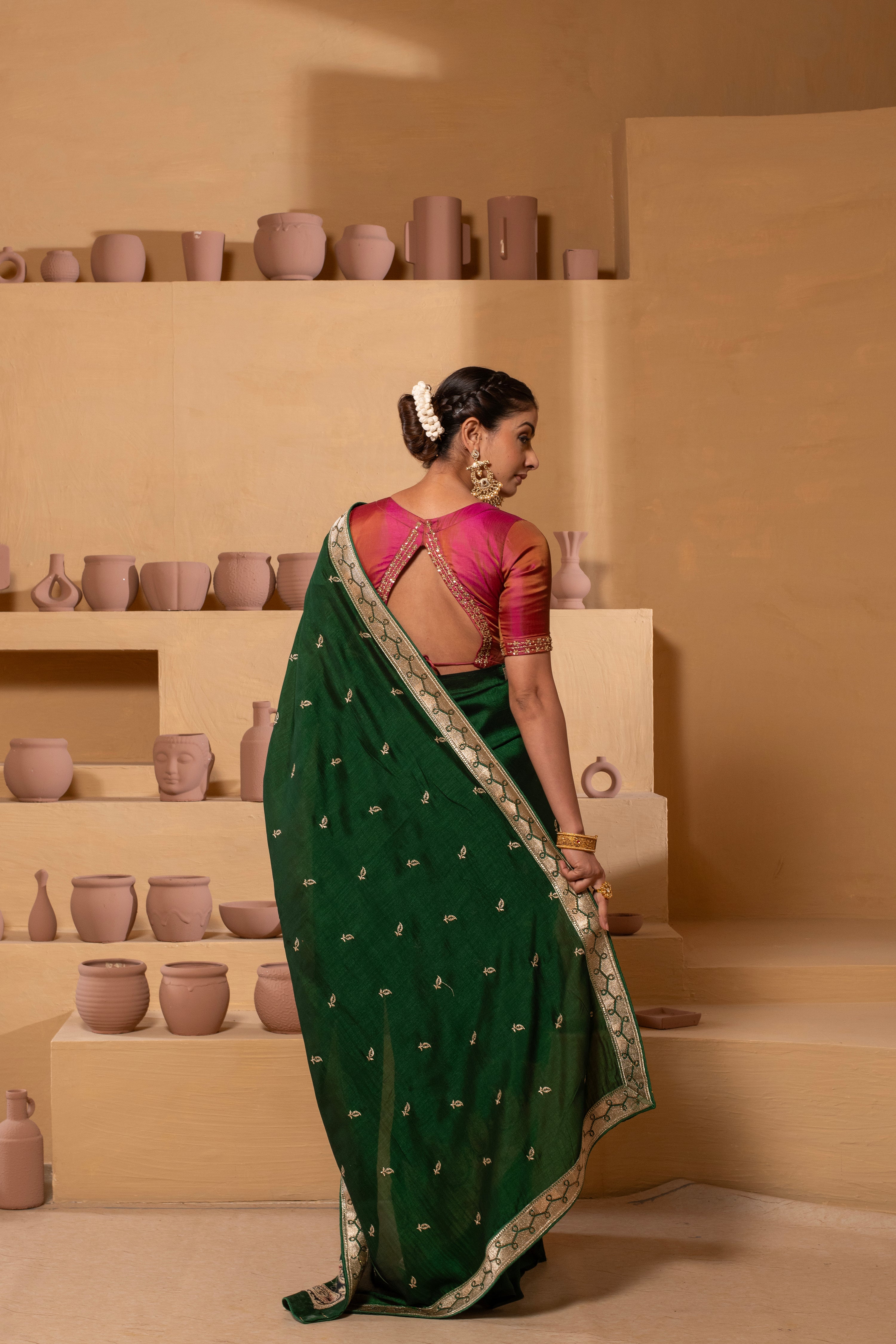 Celestial beauty saree with heavenly ethereal designs