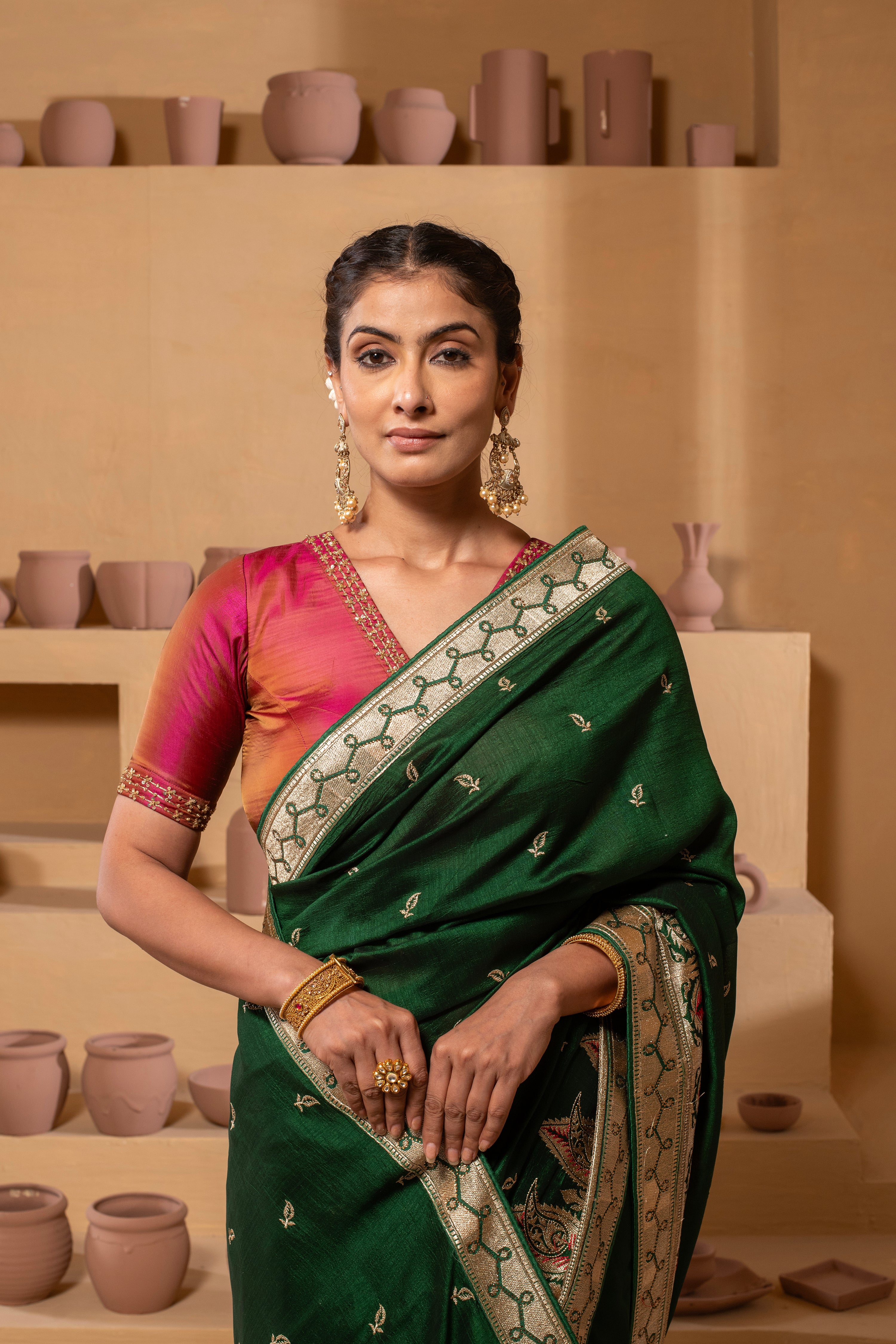 Celestial beauty saree with heavenly ethereal designs