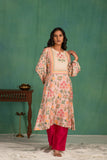 Printed muslin kurta pant set