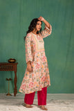 Printed muslin kurta pant set