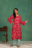 Printed muslin kurta pant set