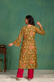 Printed muslin kurta pant set