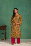 Printed muslin kurta pant set