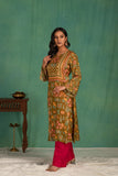 Printed muslin kurta pant set