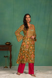Printed muslin kurta pant set