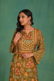 Printed muslin kurta pant set