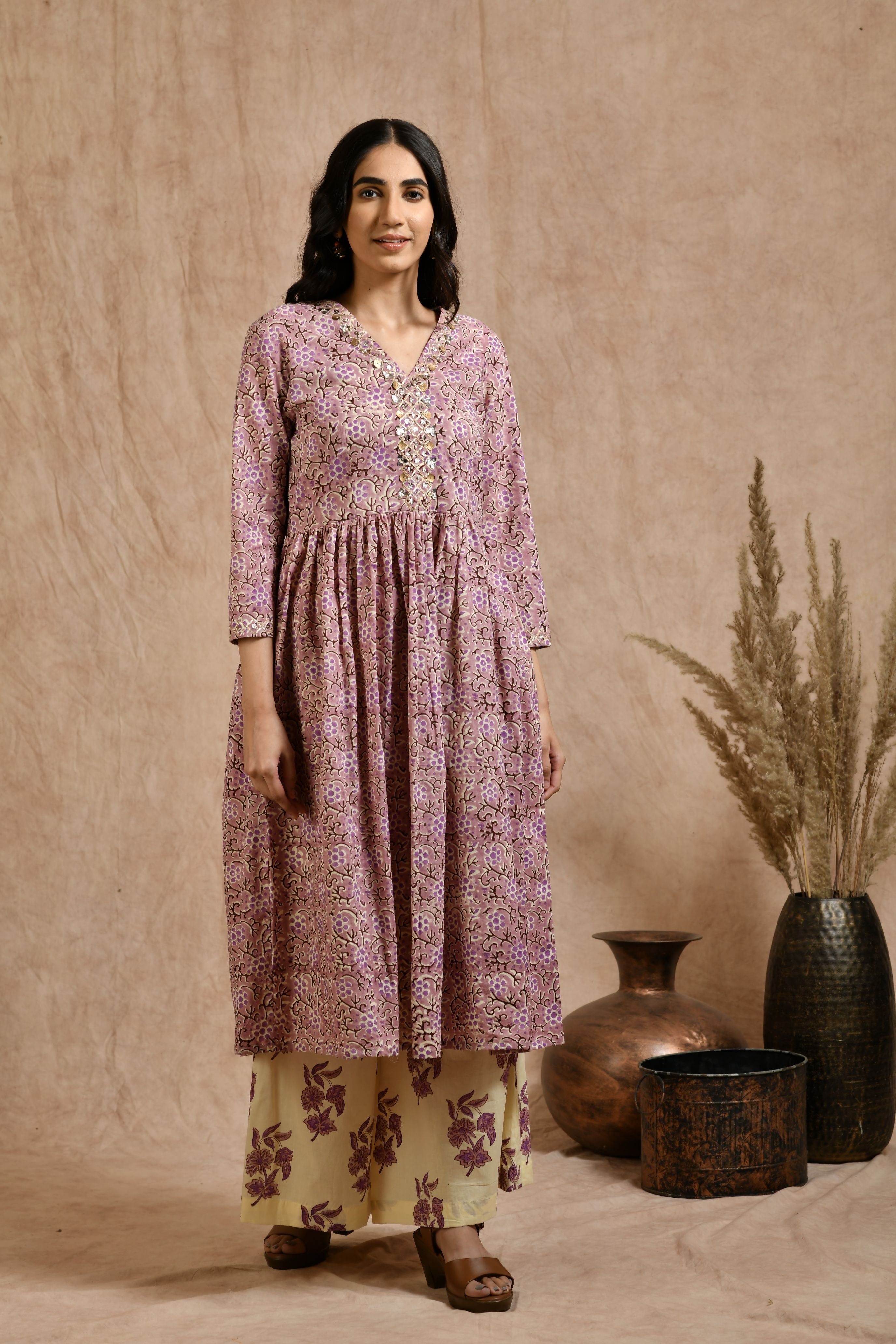 Premium cotton embroidered jaipuri print dupatta set JOLLY14
