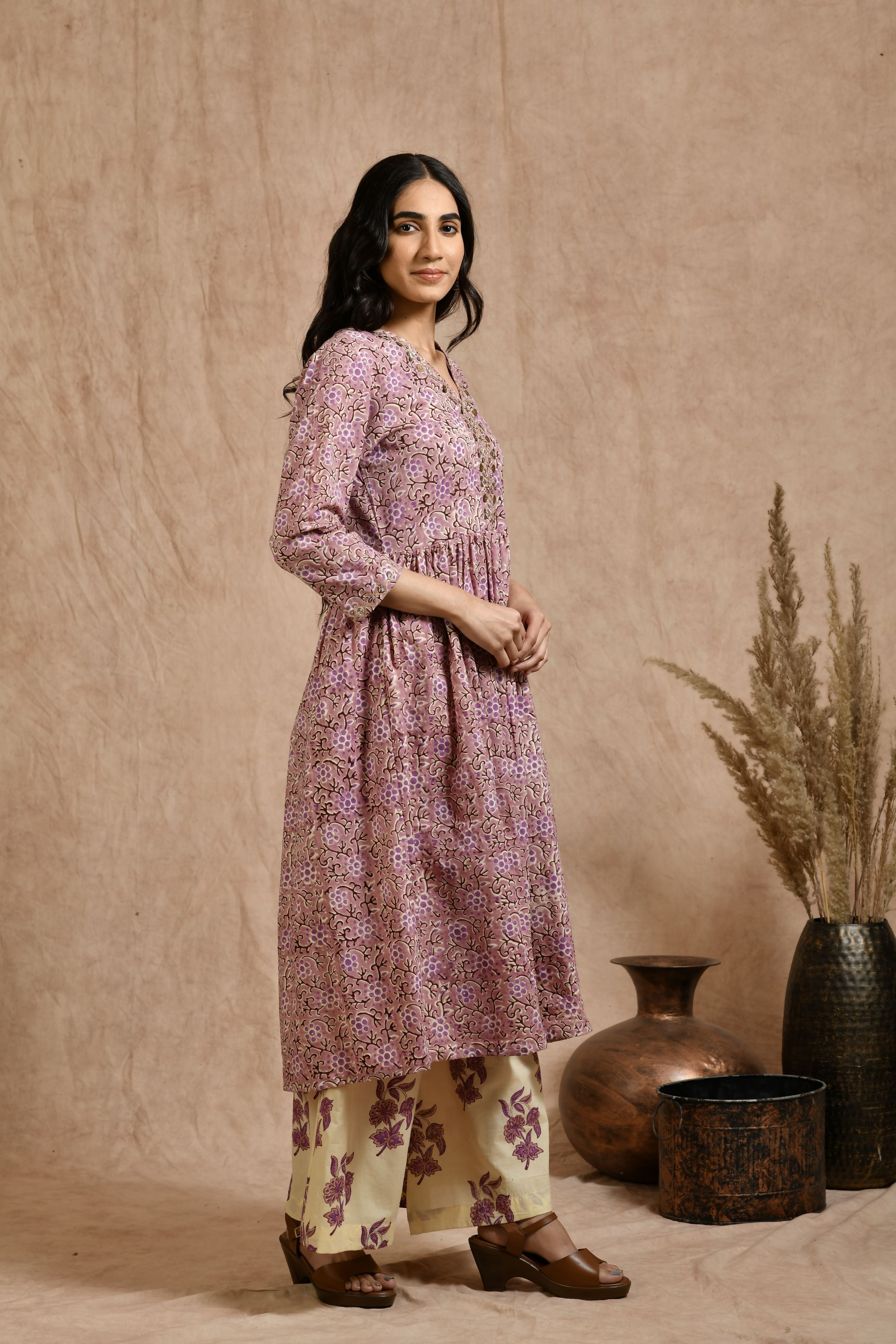 Premium cotton embroidered jaipuri print dupatta set JOLLY14